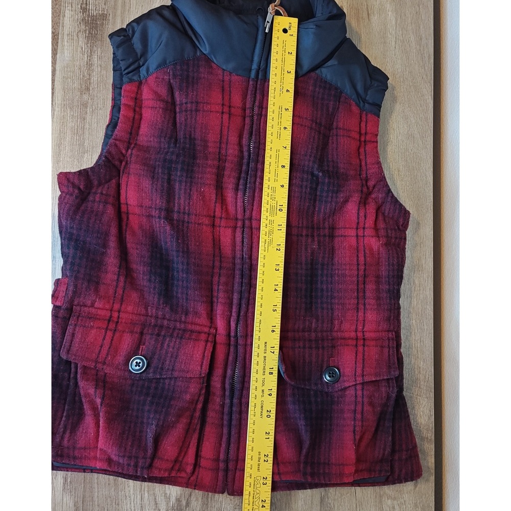 Eddie Bauer Vest Womens Medium Plaid Wool Down 550 Insulated Puffer Yukon Jacket - Picture 16 of 16